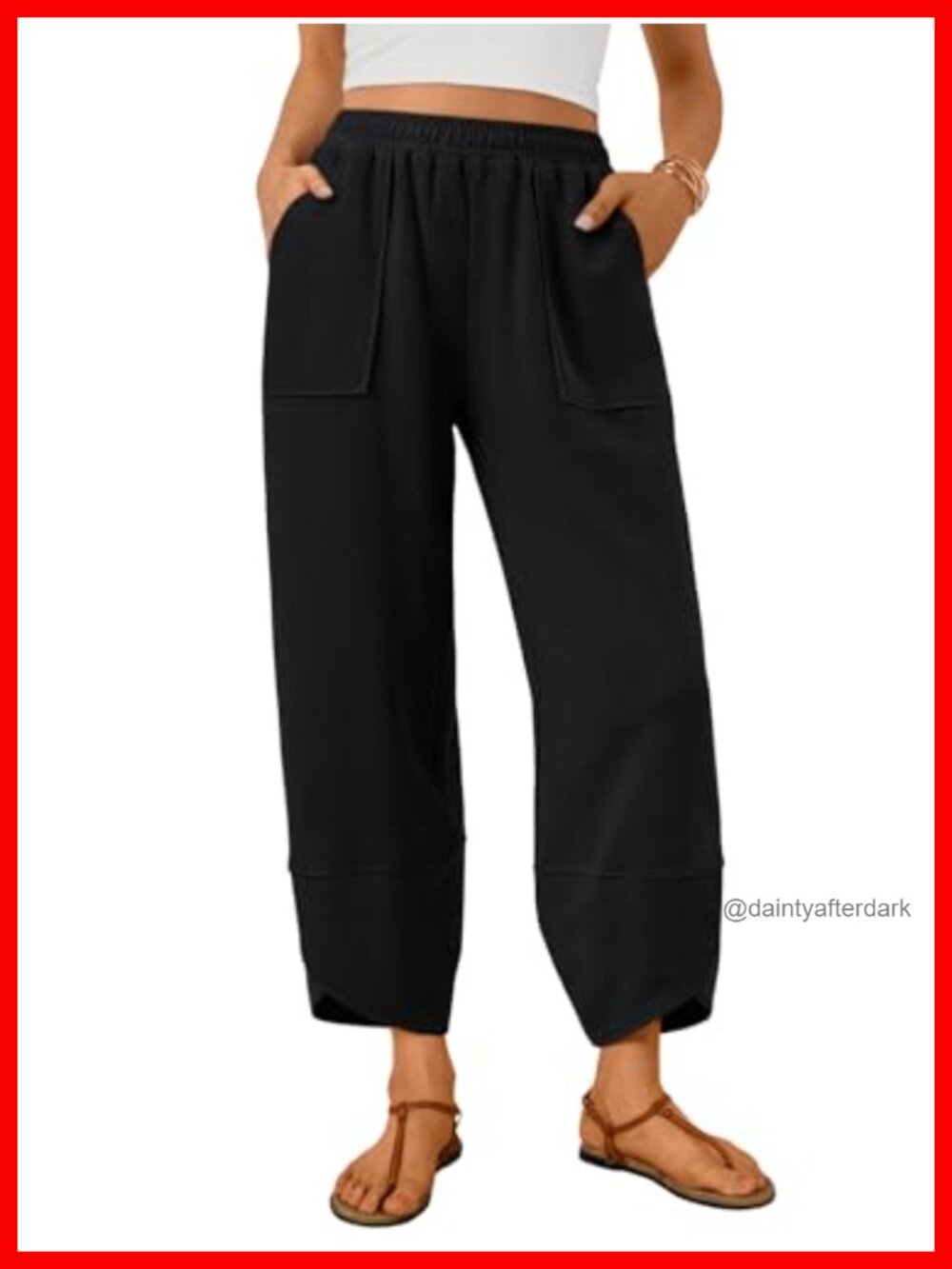 Wide Leg Barrel Sweatpants Cotton Blend Drawstring Lounge Pants